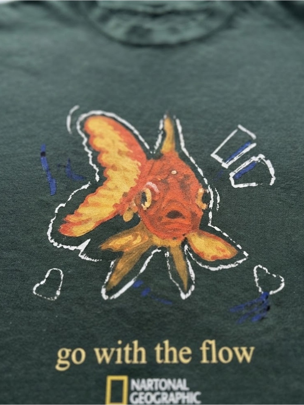 Go With The Flow National Geographic Gildan Cotton Shirt - Picture 2 of 2